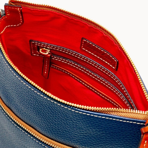 Dooney & Bourke Navy Pebble Leather Crossbody Bag - Picture 3 of 15